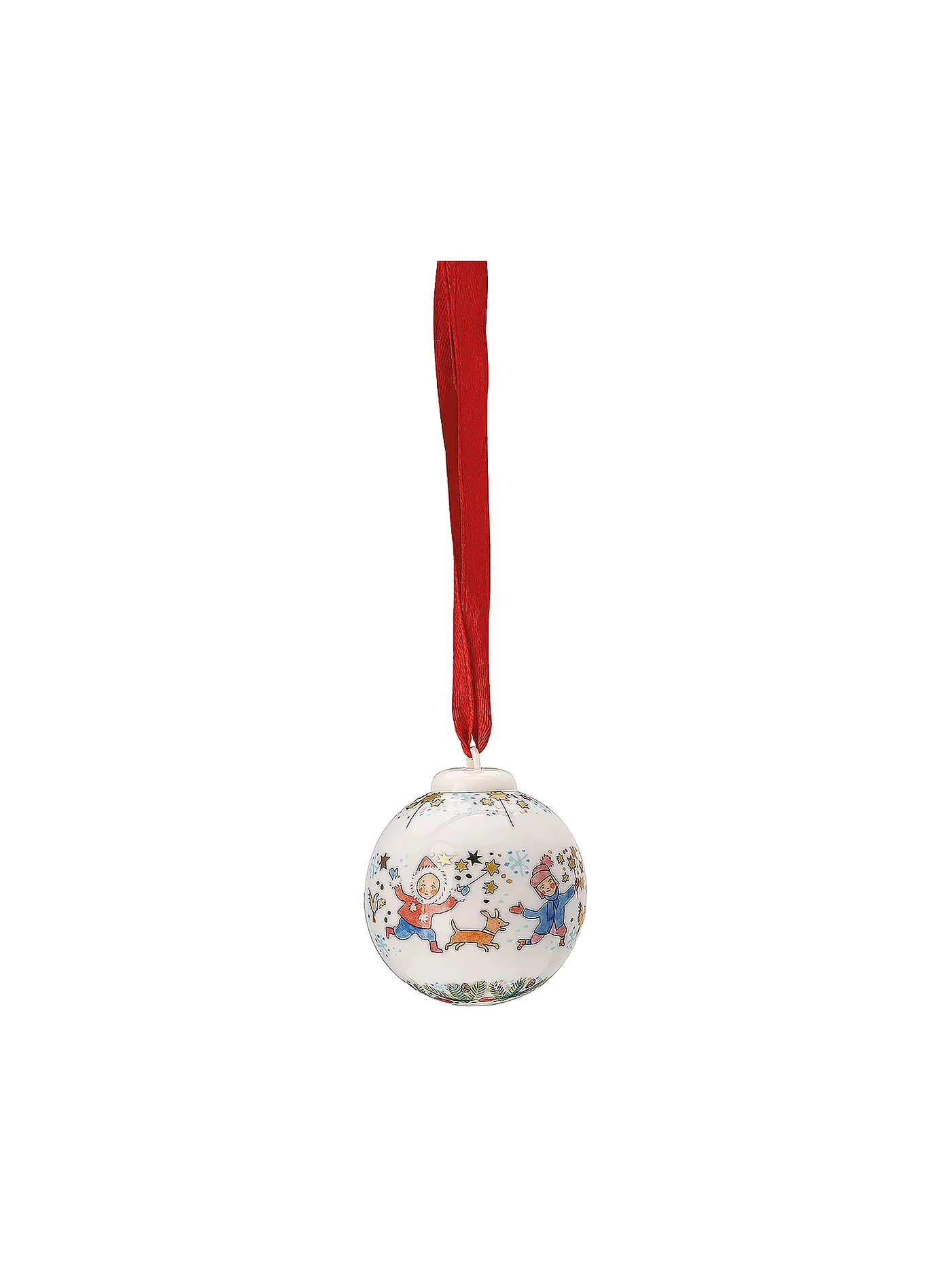 HUTSCHENREUTHER | Weihnachts Porzellan Mini Kugel Weihnachtsbaum | bunt